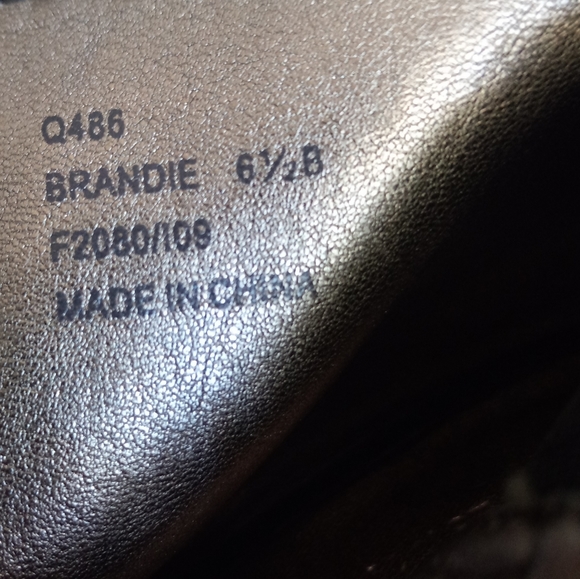 COACH Brandie Black Leather Silver Logo Button PeepToe Booties WornButNotWornOut - Picture 3 of 16